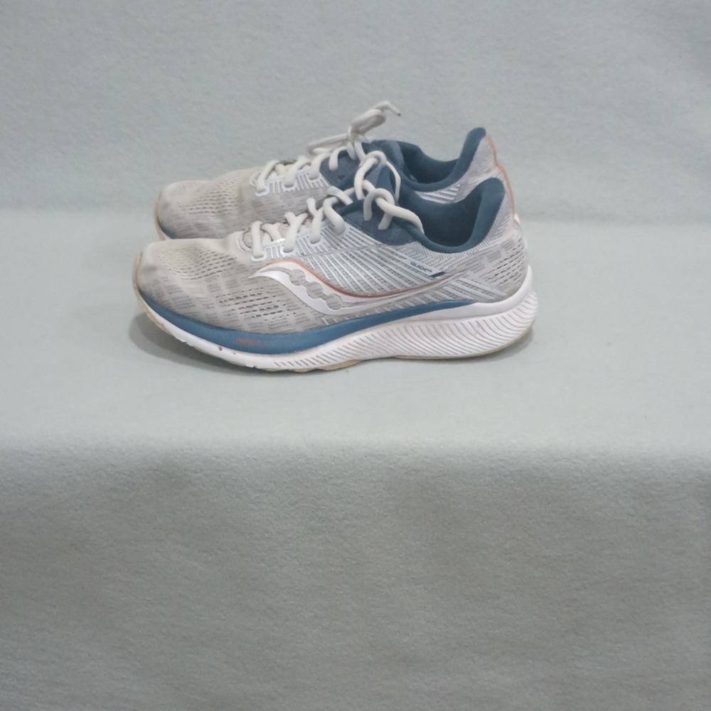 Saucony Guide 14 Mens White Blue Low Top Running Shoes Sneaker 6.5 - Picture 4 of 9